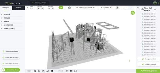 Screenshot de l'outil beMatrix