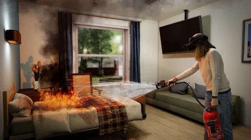 Screenshot de la formation en VR Yourescue